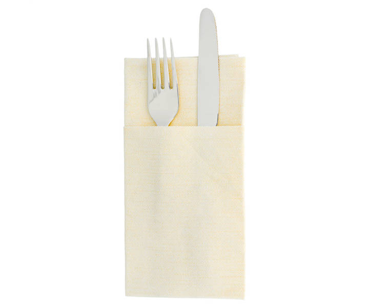 Besteckserviette "Like Linen" Creme 40x40cm, 1/8 Falz, 700 Stück