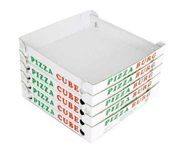 Pizza-Boxen weiß CUBO ohne Deckel, 325x325mm, 200Stk.