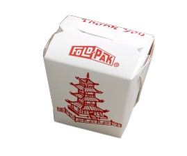 Fold Pak Container weiß-rote Pagode 8oz, 230ml, 450 Stück