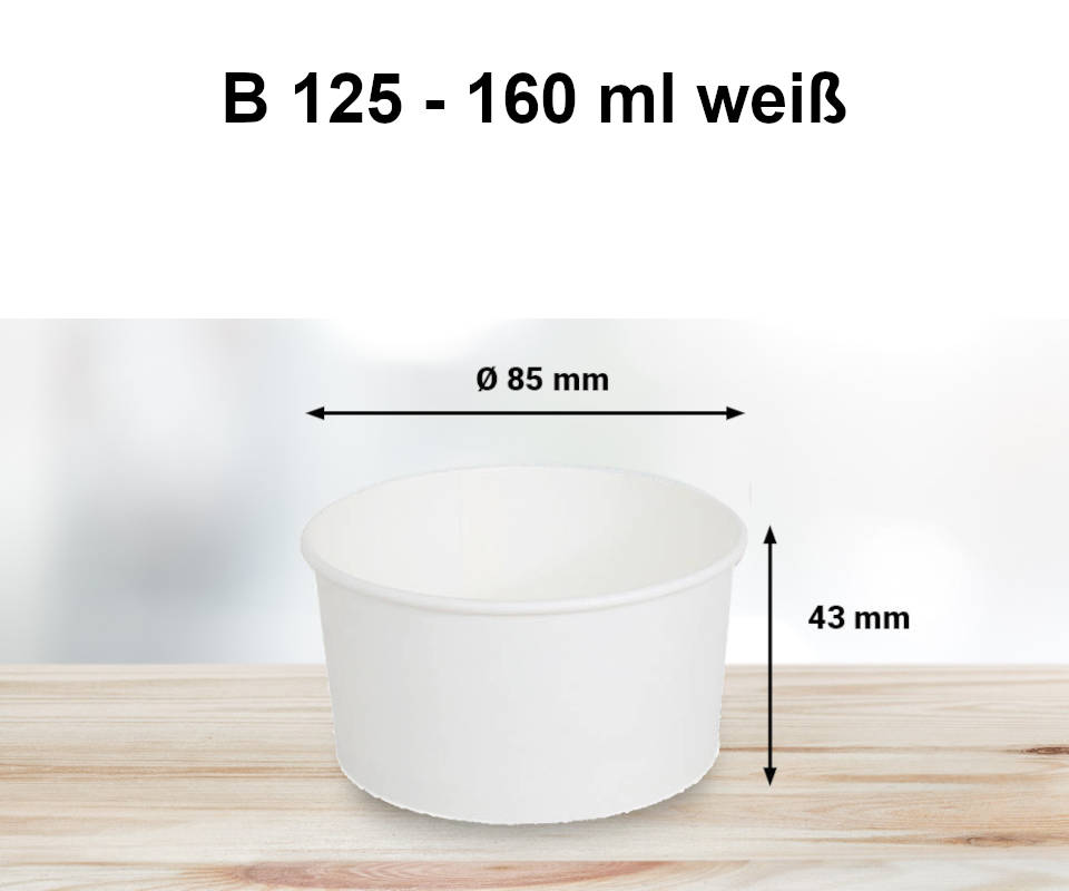 Eisbecher weiß 160ml, 30x50 Stück