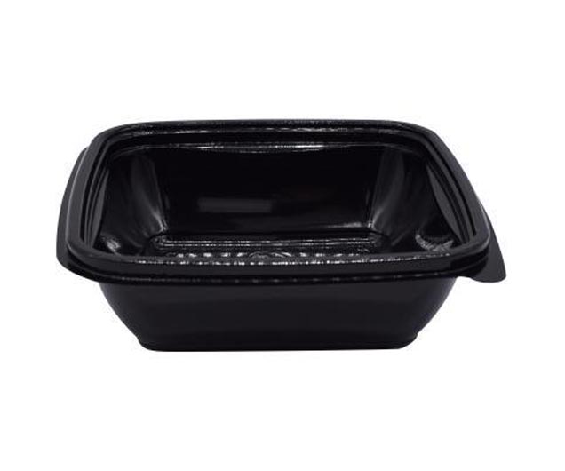 Dishy Square Bowl 250ml PET schwarz, 12x50 Stück