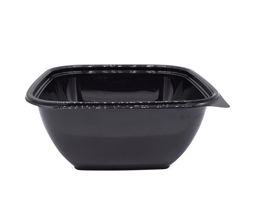 Dishy Square Bowl 1500ml PET schwarz, 400 Stück