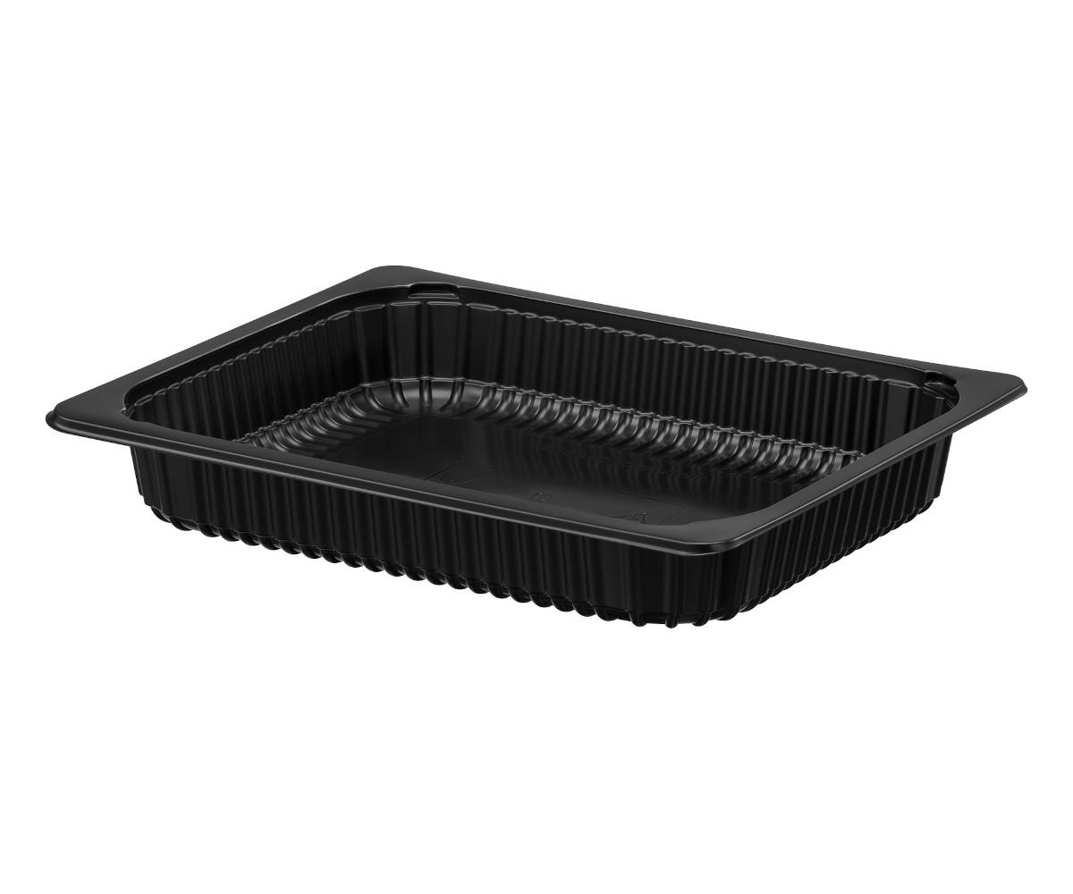 PP-Siegelschale 1/2 Gastronorm schwarz 325x265x50mm, 240 Stück