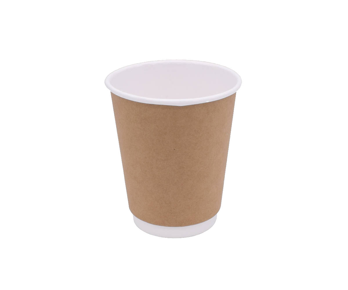 Coffee-to-go-Becher DoubleWall braun/weiß 300ml, 500 Stück