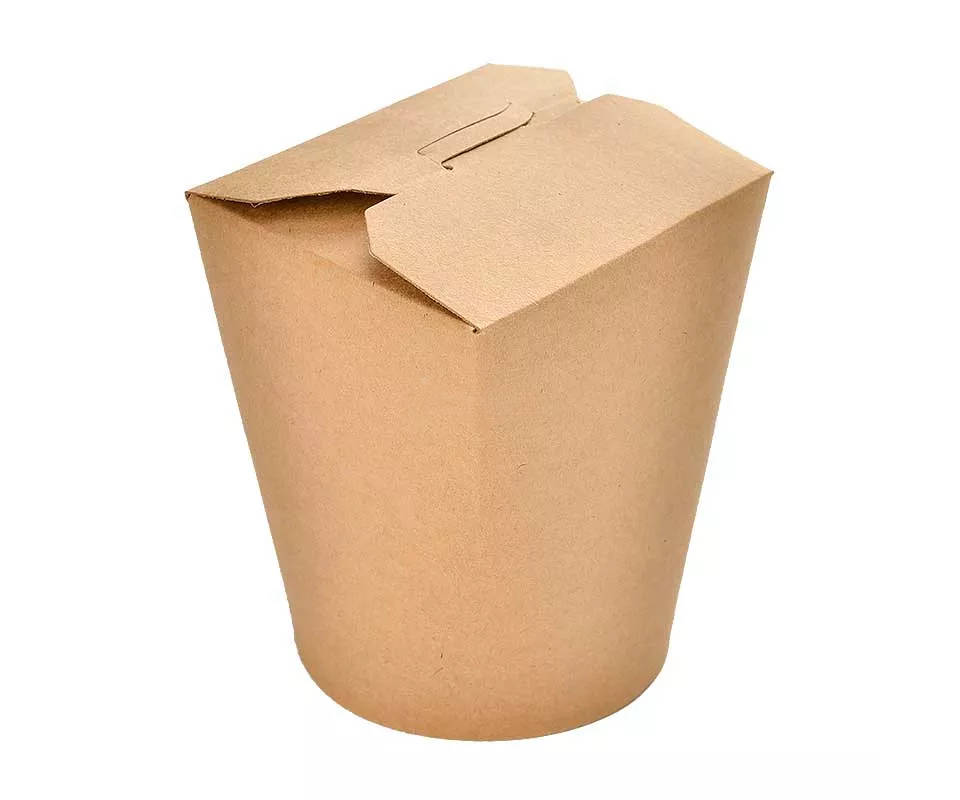 Nudelbox runder Boden Kraft braun 26oz /770ml, 500 Stück