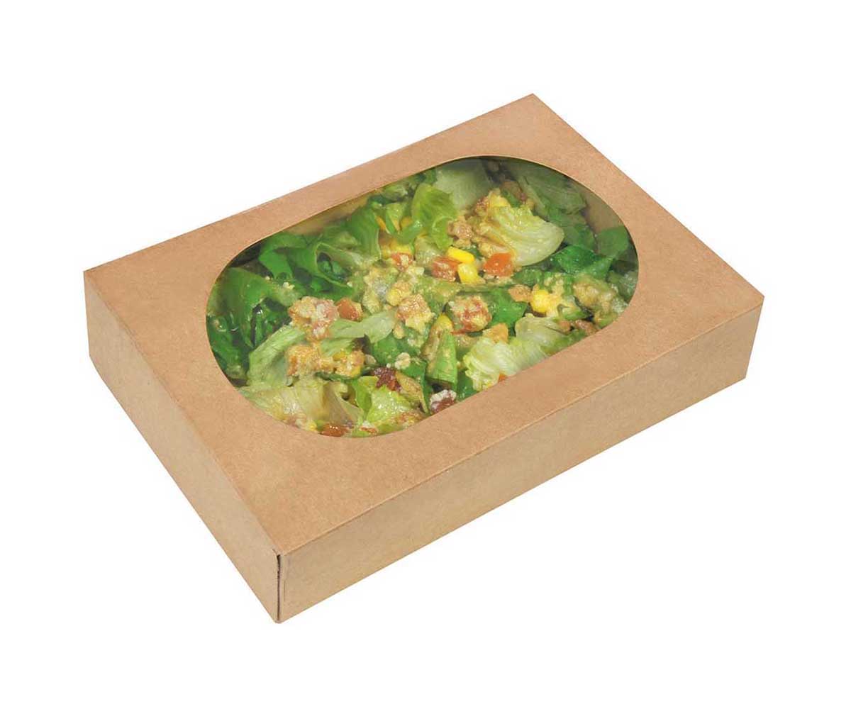 Salatbox g2n groß aus Kraftpapier braun 1.500ml, 450 Stück