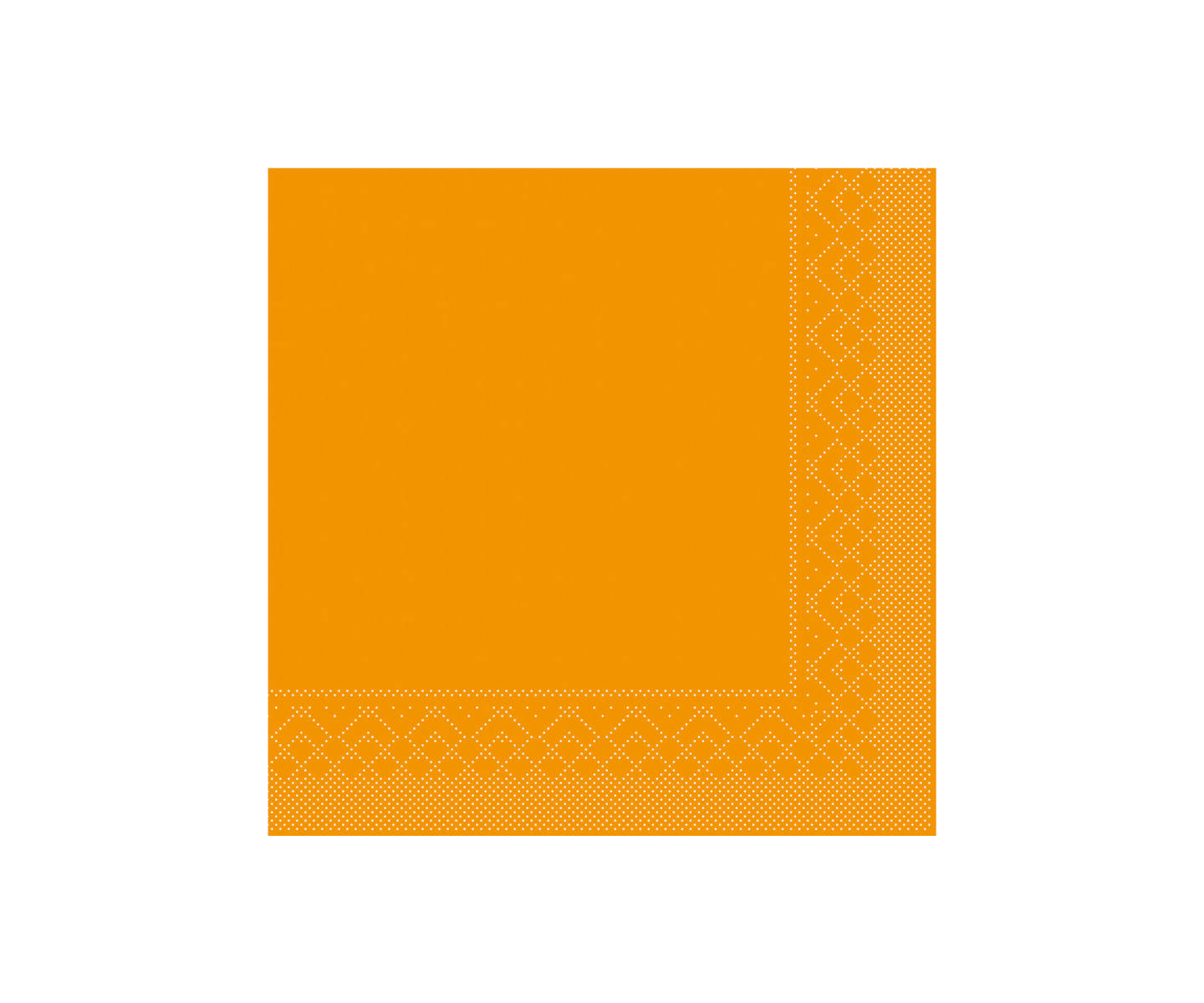 Farbservietten Curry/Orange 1/4 Falz, 3-lagig 33x33 cm, 600 Stück