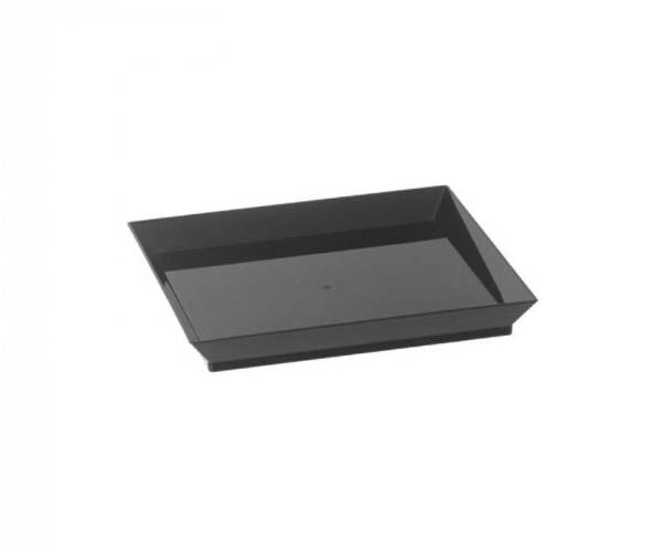 CUBIK Servierplatte schwarz PS 100x100x15mm, 100 Stück