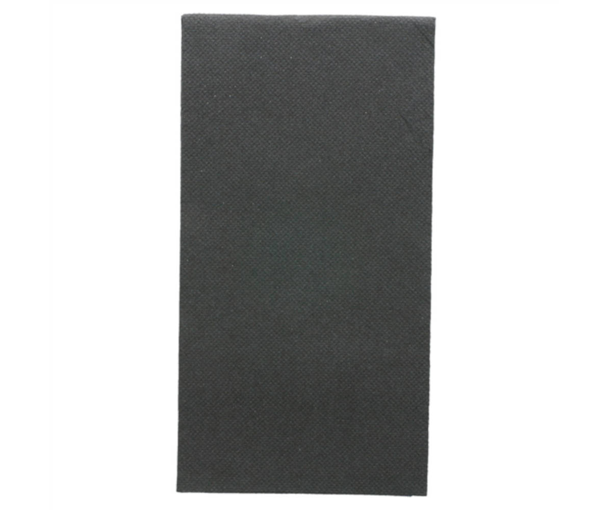 Farbserviette "Doublepoint" black 1/8 Falz, 40x40cm, 24x25 Stück