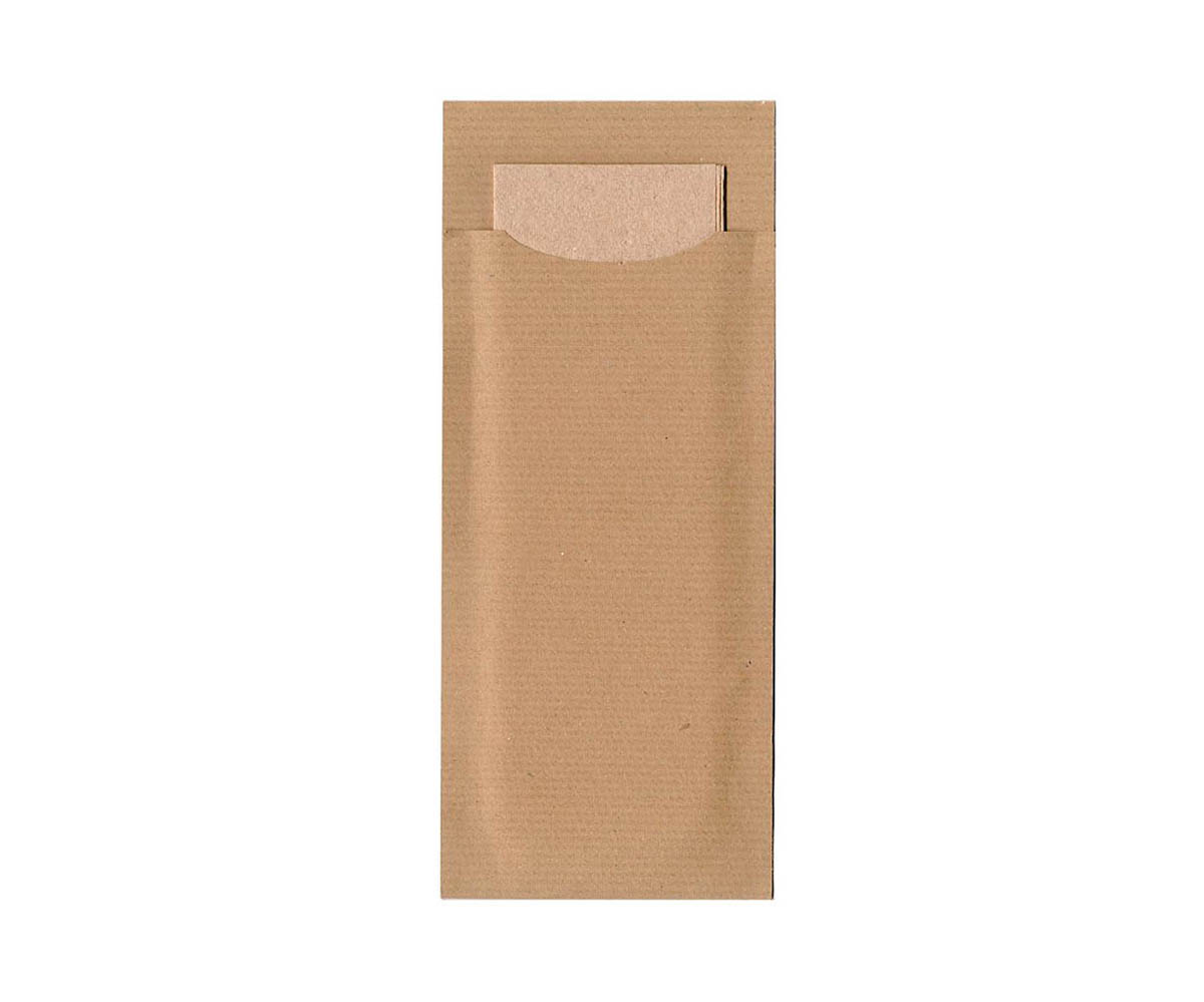 POCHETTO Bestecktasche ECO kraftbraun, 520 Stück
