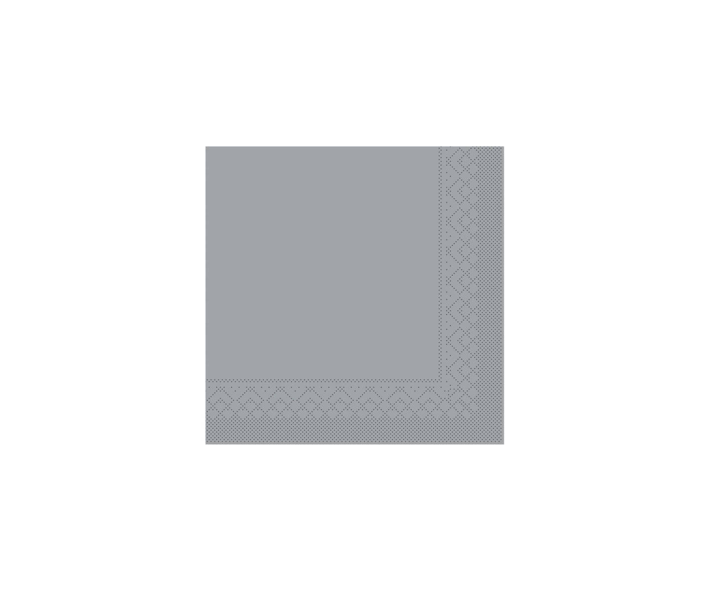 Farbservietten Grau 1/4 Falz, 3-lagig 25x25 cm, 1200 Stück