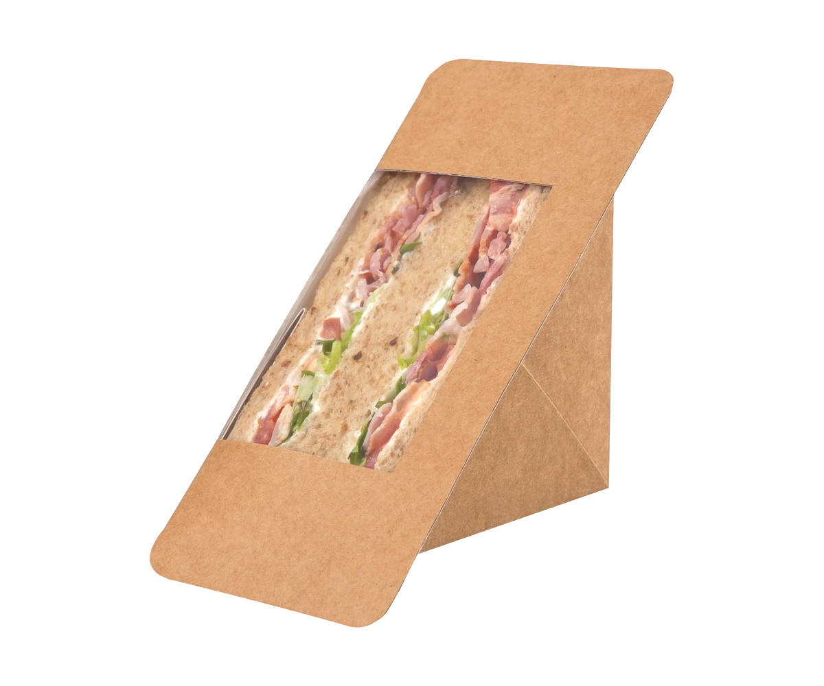 Sandwichbox aus Karton Siegelfähig, mittel, ST23 119 x 68/56 x 119 mm VE = 500St