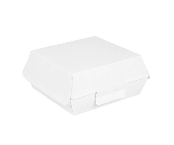 Hamburgerbox aus Nano Wellkarton weiß 150x140x60mm, 10x50 Stück