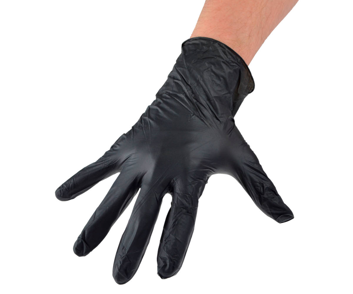 Nitril Einweghandschuhe ungepudert schwarz XL, 100 Stück