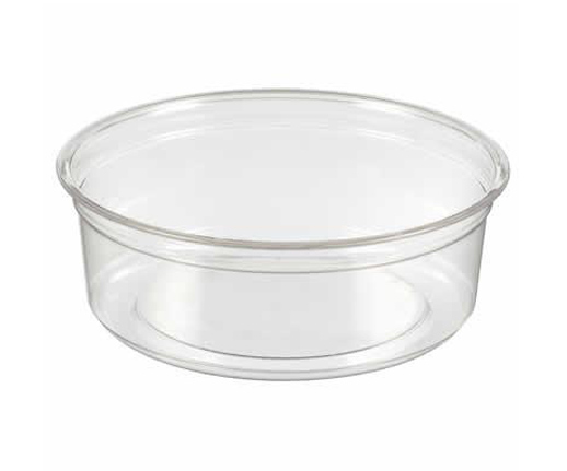 Deli-rPET-Container 8oz, glasklar, 50% rPET, 240ml, 10x50 Stück