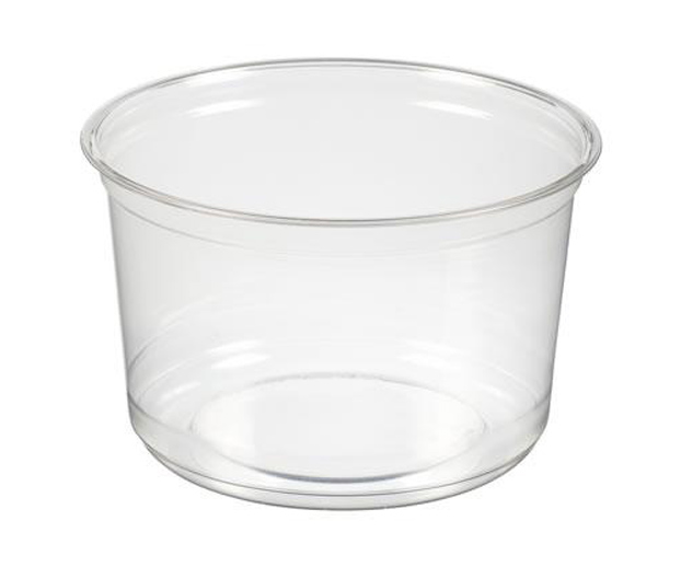 Deli-rPET-Container 16oz, glasklar, 50% rPET, 450ml, 500 Stück