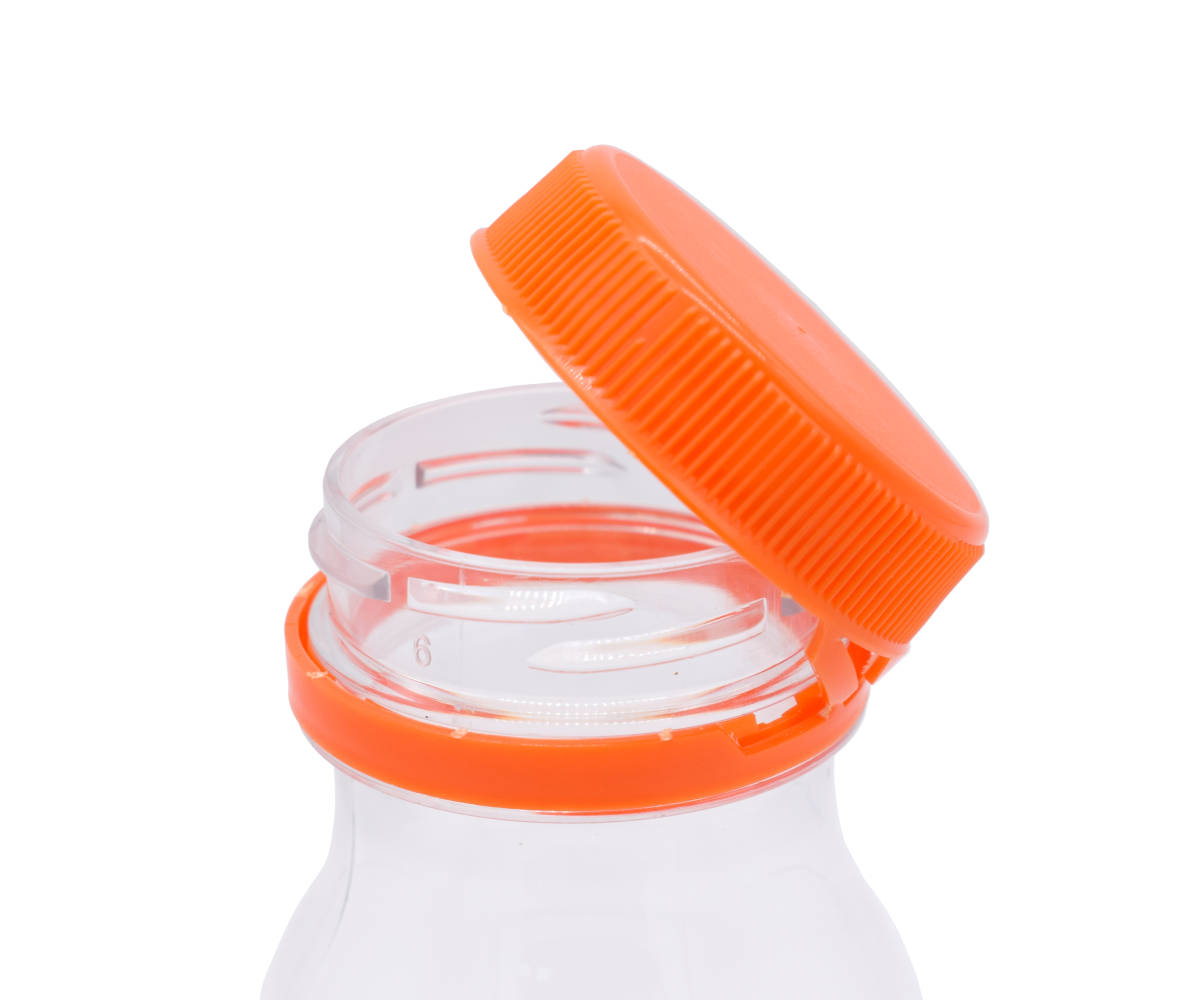 Deckel orange anhängend für PET-Flaschen, 2850 Stück
