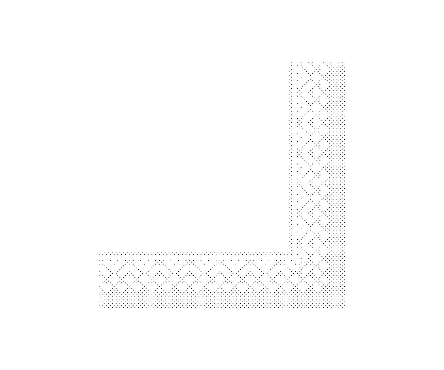 Servietten weiß 1/4 Falz, 3-lagig, 33x33 cm, 600 Stück