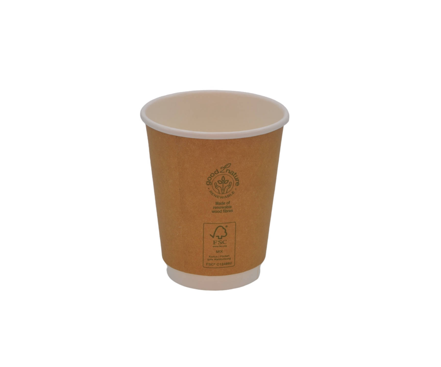 g2n Coffee-to-go-Becher DoubleWall braun/weiß 8oz/200ml 20x25 Stück