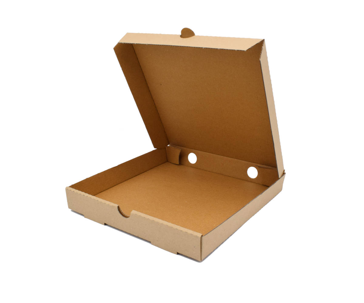 Pizza-Boxen braun 200x200x30mm, 200 Stück