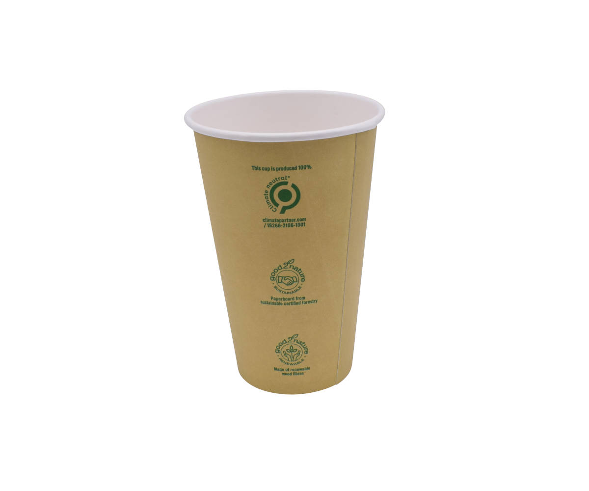 g2n Coffee-to-go-Becher PE "Klimaneutral" braun/innen weiß, 300ml, 20x50 Stück