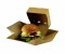 Hamburgerbox Kraft braun Flower g2n 130x130x105mm , 650 Stk