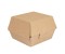 Hamburgerbox aus Nano Wellkarton braun/innen weiß 140x125x90mm, 10x50 Stück