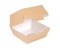 Hamburgerbox aus Nano Wellkarton braun/innen weiß 110x106x95mm, 10x50 Stück