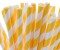 Papiertrinkhalme Premium Streifen dunkelgelb-orange/weiß 6x200mm 36x100 Stück